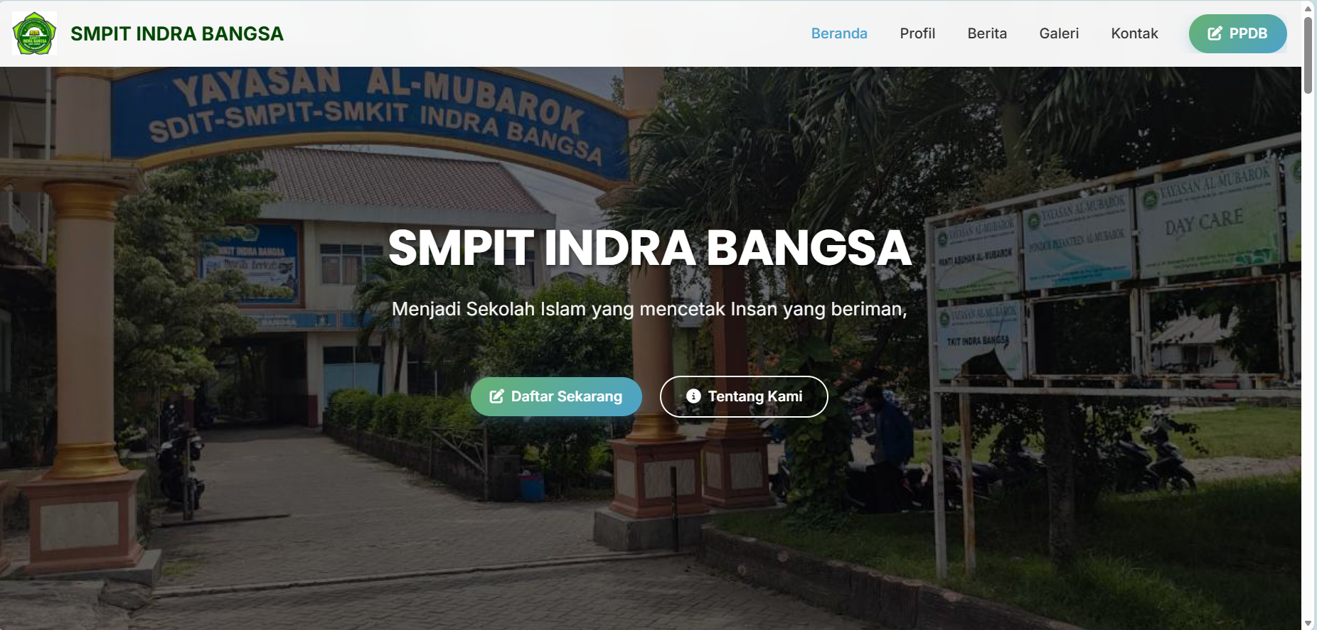 Website Sekolah SMPIT Indra Bangsa